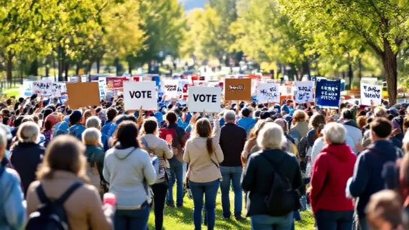 No Kings Rally in Grand Junction Emphasizes Early Voting
